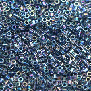 Бисер DBC-85 Miyuki Delica Beads Cut 11/0 (рубка, серебряно-радужно-голубой)